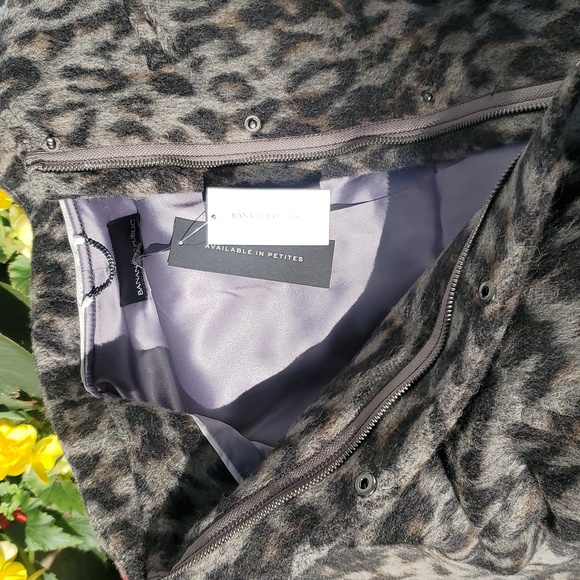 Banana Republic Wool Animal Print Bomber Jacket L - Picture 7 of 9